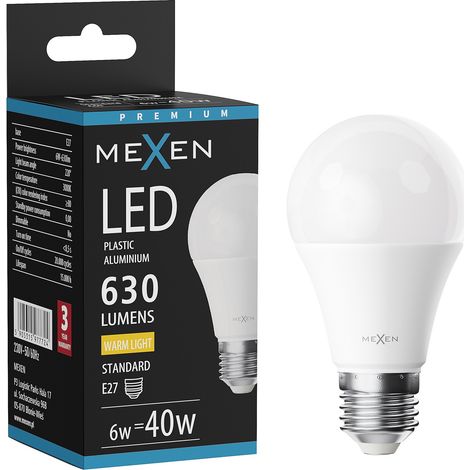 Mexen Nova Bombilla LED E27, A60, 6W, C谩lida - 3000K, 630 lm - L100-E27-0630-01 (1/5)