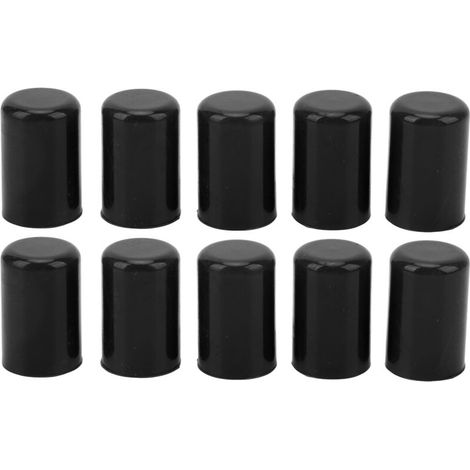 10 tapones de sellado de silicona universales para manguera de entrada de vacío, diámetro interior de 14 mm, color negro -Crezuo (1/4)