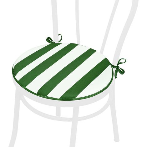 Cuscino Sedia Rotondo Morbido Coprisedia Giardino Cucina Universale Lavabile 100% Made In Italy - Verde