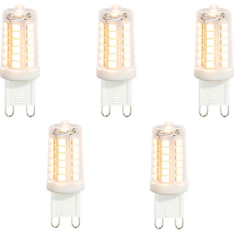 QAZQA Set of 5 G9 LED Bulbs Clear 3.5W 480 lm 2700K (1/5)