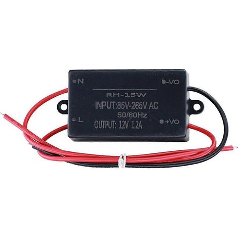 Module d'alimentation abaisseur AC-DC 15 W, mini convertisseur abaisseur étanche AC85-265 V vers DC 12 V et carte régulatrice de tension. (1/5)