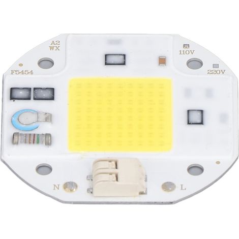 Lampe COB LED 50W blanc froid, haute puissance, puces LED sans soudure ni driver, éclairage DIY 110V, idéal pour bricolage lumineux. (1/5)