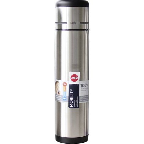 Emsa - mobility bottiglia termica 1.0l nero - 509239 - 4009049320441
