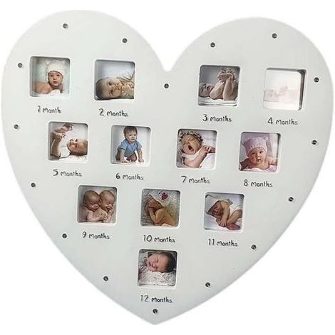 Cadre Pour Photos Bébé, Cadre Photo Personnalisé, Cadre Photo Ma Première Année Avec Lumière, Cadre 12 Mois (1/4)