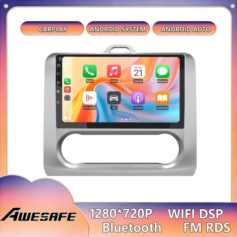 AWESAFE Radio de Coche Android 13 para Ford Focus Mk2 (2004-2011) 2GB+32GB con Pantalla Táctil de 9'' CarPlay Android Auto GPS Bluetooth (1/5)