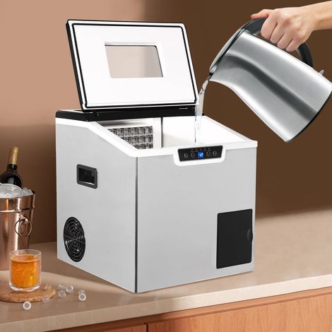 Eisbrecher, intelligenter LCD-Bildschirm, 32 Eisblöcke, 30-40 kg pro Tag 37,5  39,5  42 cm