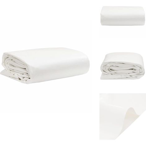 Bâche blanc 6x8 m 600 /m² - Couverture Extérieure - Bâche Imperméable - Bâche Protectrice - Bâche Multifonction - Bâche Voiture (1/5)
