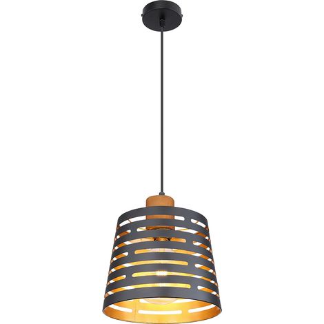 Globo - lámpara colgante - Ablona - negro - metal - Ø 25cm - E27