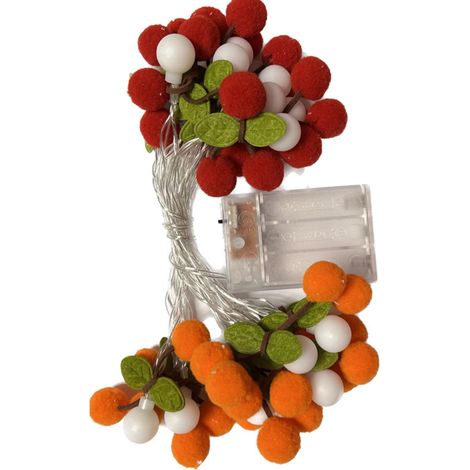 Guirlande Lumineuse Noël - 3 M - 20 Lampes Forme Chapeau - Fonctionne Sur Piles AA - Pour Chambre Enfant Décoration Festive (1/5)