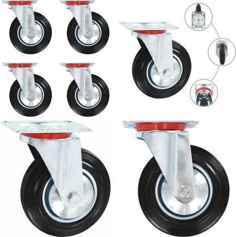 Rotelle Girevoli 4 pz 160 mm - Ruote per mobili - Ruote per carrelli