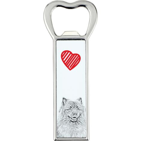 Keeshond: un abridor de botellas con forma de perro, un abridor de nevera personalizado, un regalo único para hombre de Art-Dog. (1/5)