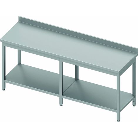 Table Inox Avec Etagère & Renfort - Profondeur 800 - Stalgast
