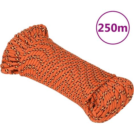 Corde marine en polypropylène pour amarrage et gréement orange 5 mm x 250 m - PANGIVO (1/5)