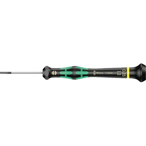 Tournevis Électronicien pour Vis à fente, 0.35 x 2.5 x 40 mm, Vert (1/2)