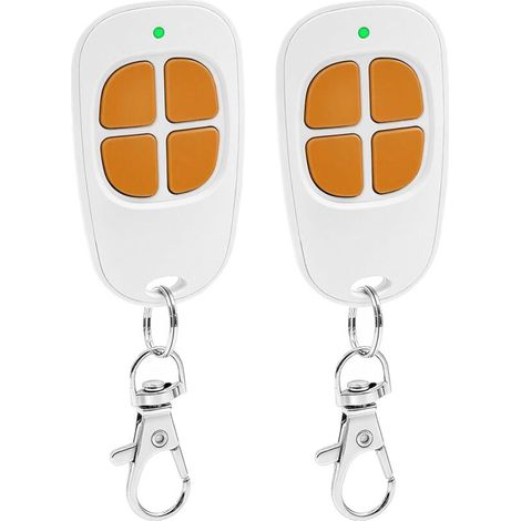 Lote de 2 AAM0094 Portail Garage 4 Canaux, 433.92MHz Compatible SCS Motorización Portail et Porte de Garage(naranja)