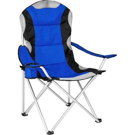 Poltrona da campeggio imbottita con chiusura ad ombrello "Camping" in acciaio per mare e Balcone -Verde (1/4)
