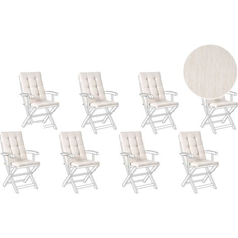 Sitzauflagen 8er Set MAUI PREMIUM Hellbeige (1/5)