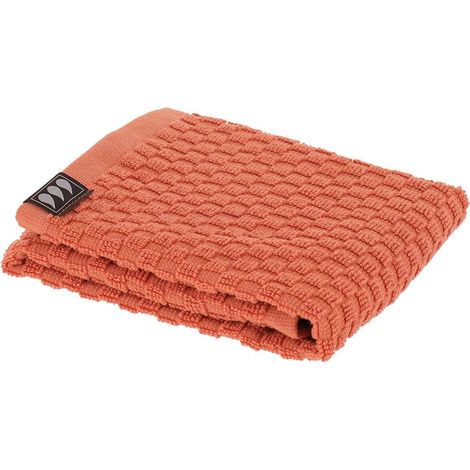 Gästetuch 30x50 cm 100% baumwolle schachbrettmuster - sienaerde - Tendance (1/2)