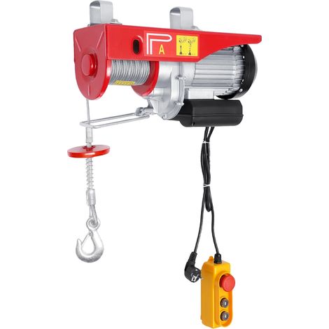 Treuil Électrique, Capacité de 1,5 Tonne, Télécommande, Rouge (1/2)