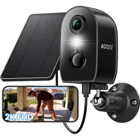 2K 3MP Caméra Surveillance WiFi Extérieure sans Fil Solaire 2.4GHz (1/5)