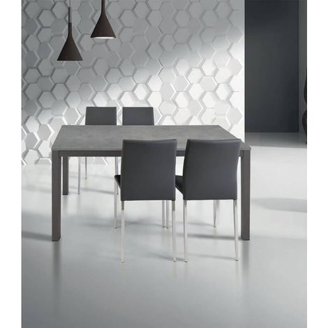 Tavolo Grigio Allungabile Moderno Dimensione Tavoli: 120 x 80 + 1 allunga 50 cm