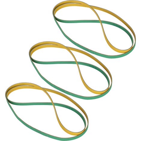 Lot de 3 courroies plates en cuir artificiel de 96 cm de périmètre, accessoire de rechange pour machine à parer 801