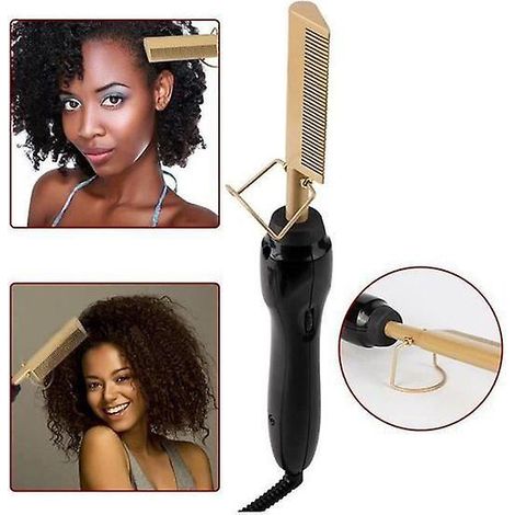 peigne Lectrique Lisseur Haute Presse Chaud Peigne Redressage Lectrique Respectueux De L'environnement Peigne A Cheveux (1/5)