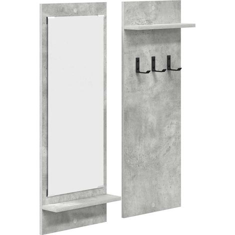 Maison Exclusive - Wandmontierter nachttisch mit Regal Beton Grau