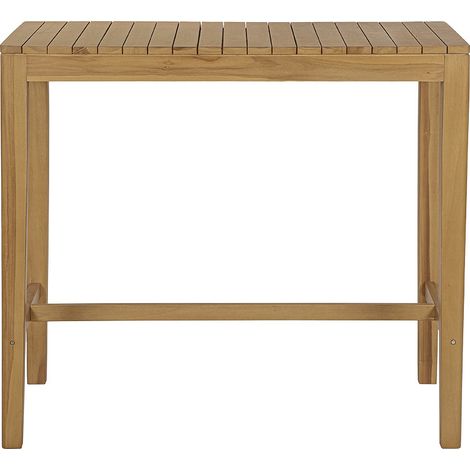 Rechteckiger hoher Gartentisch aus massivem Teakholz L120 cm GILI (1/4)