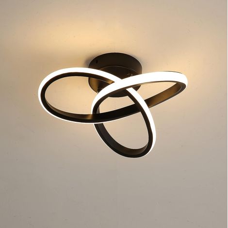 Goeco – Plafonnier LED moderne 22W 2500lm – Lumière blanche chaude 3000K – Diamètre 26cm – Installation facile pour chambre et salon