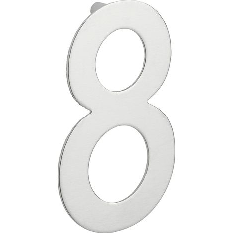 Chiffre 8 à visser, inox, H.100mm - (1/2)