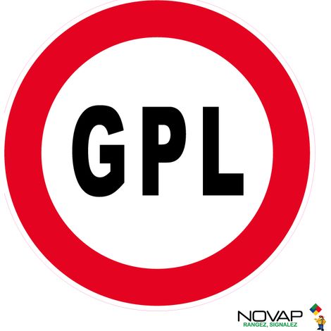 Panneau Interdit aux GPL - Rigide Ø450mm - 4081168