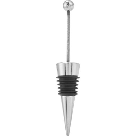 10-teiliges Gadget: Strassperle zum dekorativen Fackel-Weinflaschenverschluss aus silberfarbener Zinklegierung hinzufügen. (1/4)