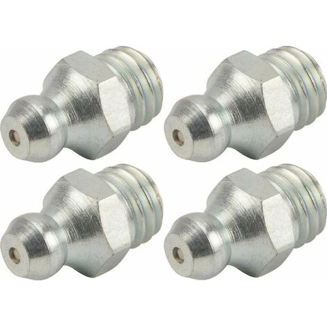 4x graisseur M8x1,25 angle 180 ° embout graissage pompe à graisse manuelle hydraulique tracteur engin agricole tractopelle