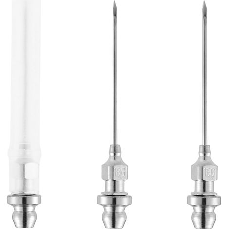 3pcs Embouts d'Injecteur Graisse, Aiguille Graissage Portable et Détachable en Acier pour Roulements à Billes pour l'Entretien Automobile et Mécanique (Argenté) (1/5)