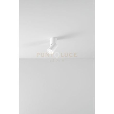 Faretto Pipe cilindrico LED 8W 480LM 3000K in metallo verniciato bianco luce orientabile