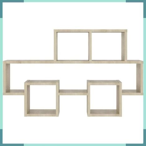 807253 étagère murale forme d'auto Chêne sonoma Bois d’ingénierie (1/5)
