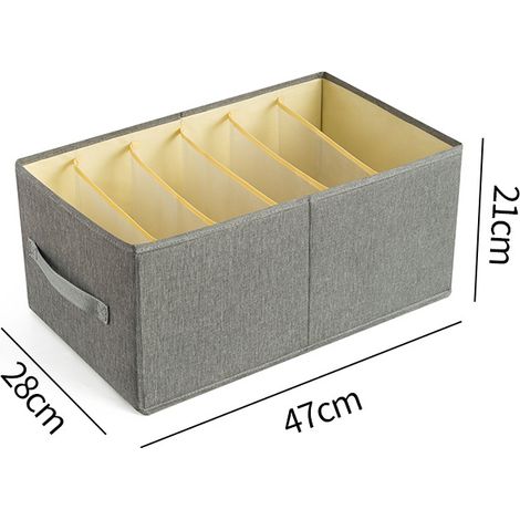 Aufbewahrungstasche mit 6 Fächern für Kleidung, Jeans und Hosen, Schubladenorganizer, Aufbewahrungsboxen für den Kleiderschrank