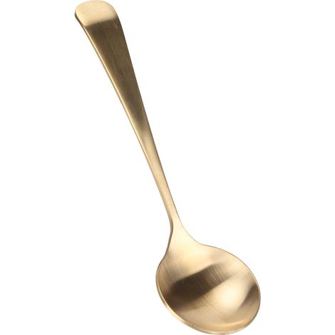 Cuillère en Or Résistante à la Chaleur et Anti-Rayures, Design Minimaliste pour Cuisine, Bureau et Déplacements (1/5)