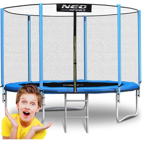 183 cm groes gartentrampolin mit auennetz und neo sport leiter