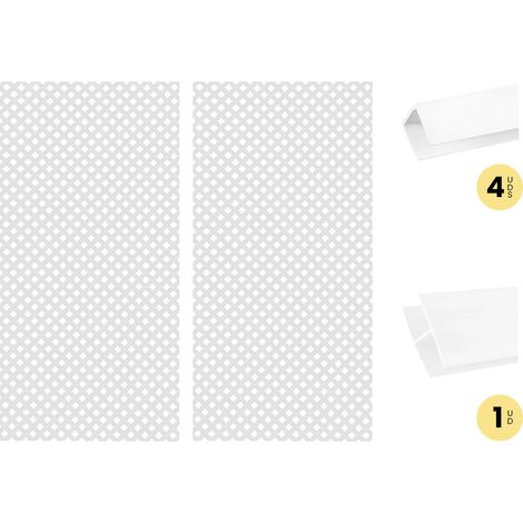 PACK INSTALACIÓN VERTICAL 2 CELOSÍAS PVC 18 MM BLANCO CON PERFILES Y UNIÓN 1X2 M