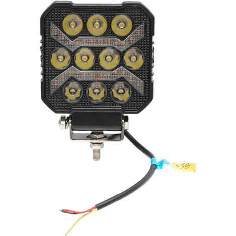 Proiettore LED quadrato con DRL 9-36V, 19W bianco-giallo, corpo in alluminio 108x108x33mm IP68 Breckner Germany (1/5)