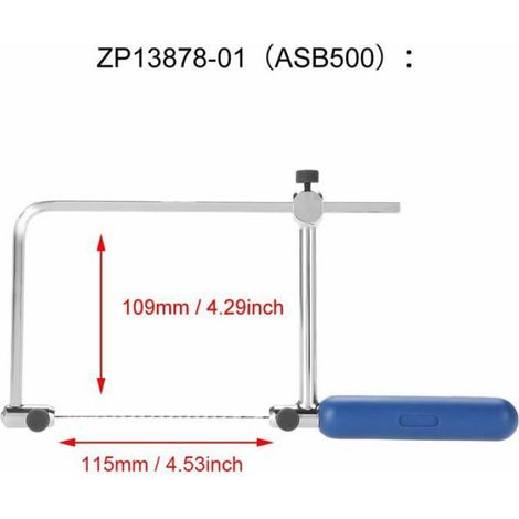 Cadre De Scie - Cadre En Forme De U Avec Réglage De Longueur De Lame 3 À 15 Cm - Pour Travail Du Bois Métal Et Bijouterie - 6 Lames Incluses (1/5)