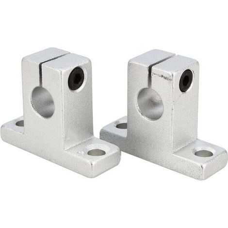 Set di 2 staffe di montaggio per albero SK10, materiale di montaggio per albero in lega di alluminio per guide lineari ad albero verticale (1/4)