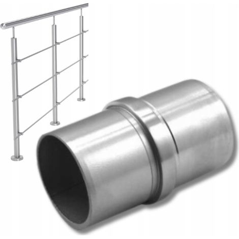 Connecteur de tube en acier inoxydable - Pour tubes Ø 42,4 x 2,0 mm - Durable - Résistant aux intempéries - Design moderne