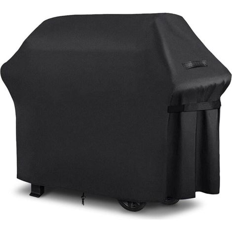 Outdoor-Grillabdeckung, Gasgrill, Oxford-Gewebe, Grillschutzplane mit verstellbarem Kordelzug, winddicht, UV-beständig, wasserdicht, schwarz, (147x61x117cm) (1/4)