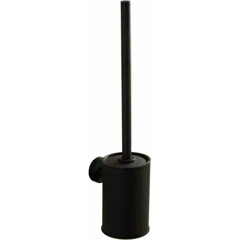 Brosse WC à support mural - acier inoxydable 304 - noir - maison - rangement - sans perçage - décoration (1/5)