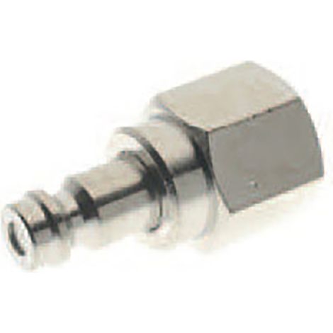 Embout de coupleur RS PRO, Filetage vers Mâle G 1/4 Femelle 1/4pouce 1/4pouces en Laiton nickelé ( Prix pour Paquet de 10 ) (1/2)