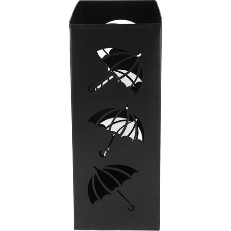 Porte-parapluies mural multifonction, style épuré, revêtement imperméable et antirouille, support en métal pour bureau, entrée, maison (1/5)