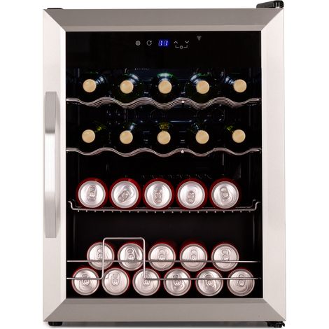 Klarstein Coachella 65 Nevera inteligente para bebidas  Control WiFi  Diseño en acero inoxidable  60 L